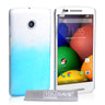 Yousave Accessories Motorola Moto E Raindrop Hard Case - Blue-Clear