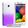Yousave Accessories Motorola Moto E Raindrop Hard Case - Purple-Clear