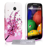 YouSave Accessories Motorola Moto E Floral Bee Silicone Gel Case