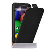 Caseflex Motorola Moto E Real Leather Flip Case - Black
