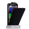 Yousave Accessories Motorola Moto E Leather-Effect Flip Case - Black