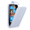 Yousave Accessories Nokia Lumia 610 Leather-Effect Flip Case - White