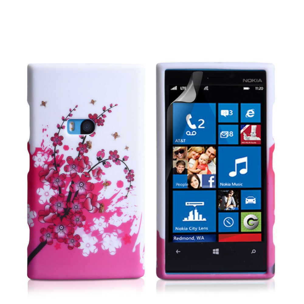 YouSave Accessories Nokia Lumia 920 Floral Bee Silicone Gel Case