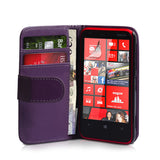 YouSave Accessories Nokia Lumia 620 Purple Leather Effect Wallet Case