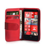 Yousave Accessories Nokia Lumia 620 Leather-Effect Wallet Case - Red