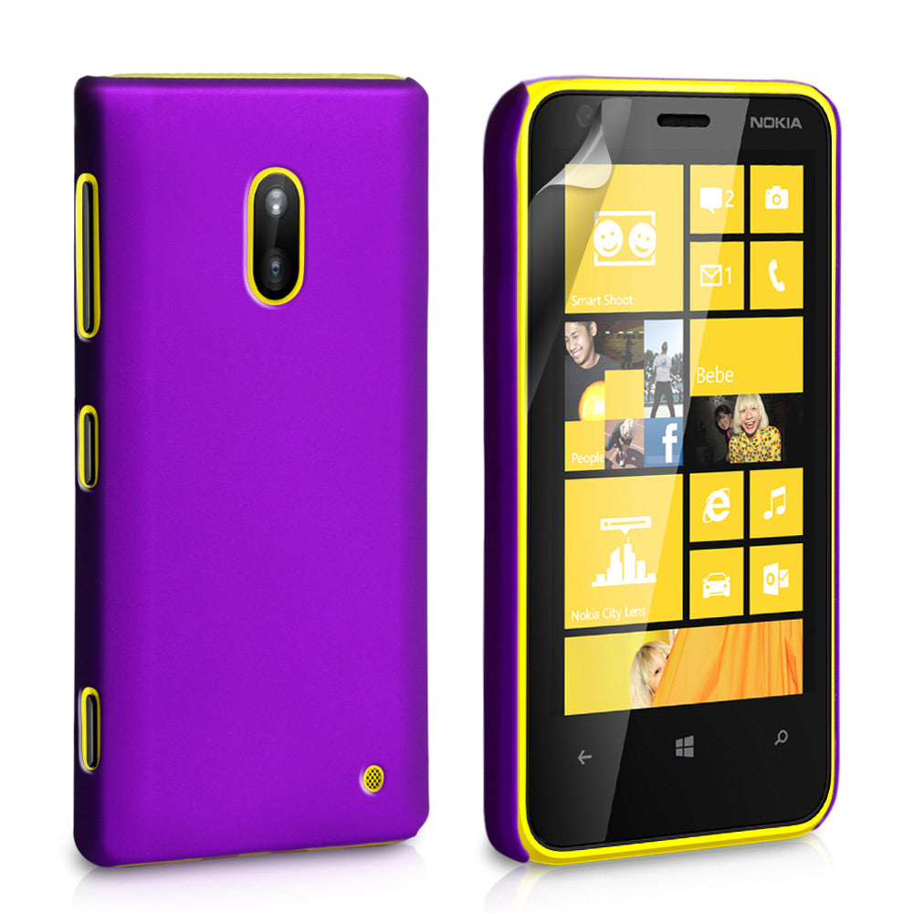 YouSave Accessories Nokia Lumia 620 Hard Hybrid Case - Purple