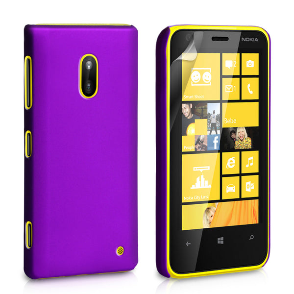 YouSave Accessories Nokia Lumia 620 Hard Hybrid Case - Purple