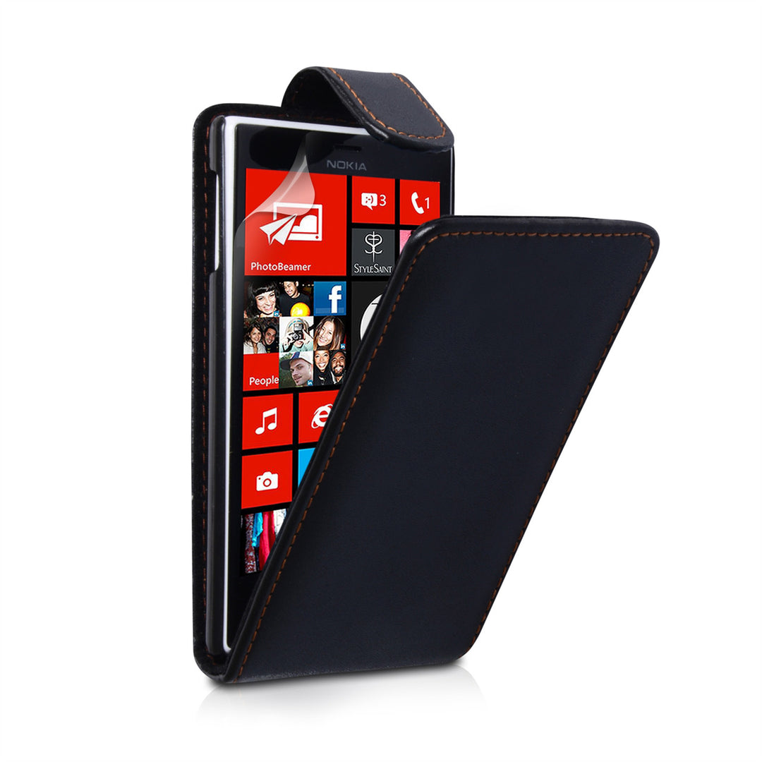 YouSave Accessories Nokia Lumia 720 Leather Effect Flip Case - Black