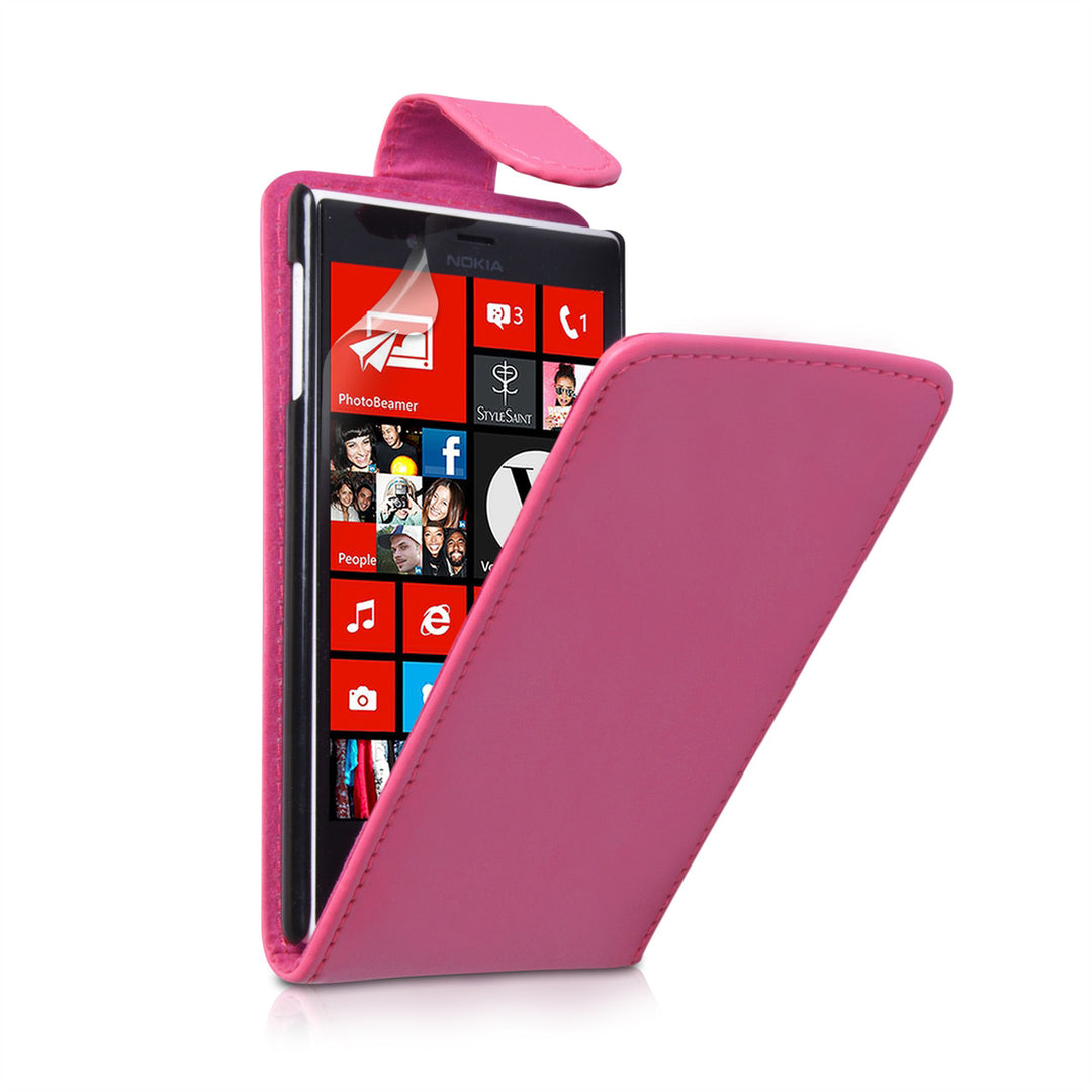 YouSave Nokia Lumia 720 Leather Effect Flip Case - Hot Pink