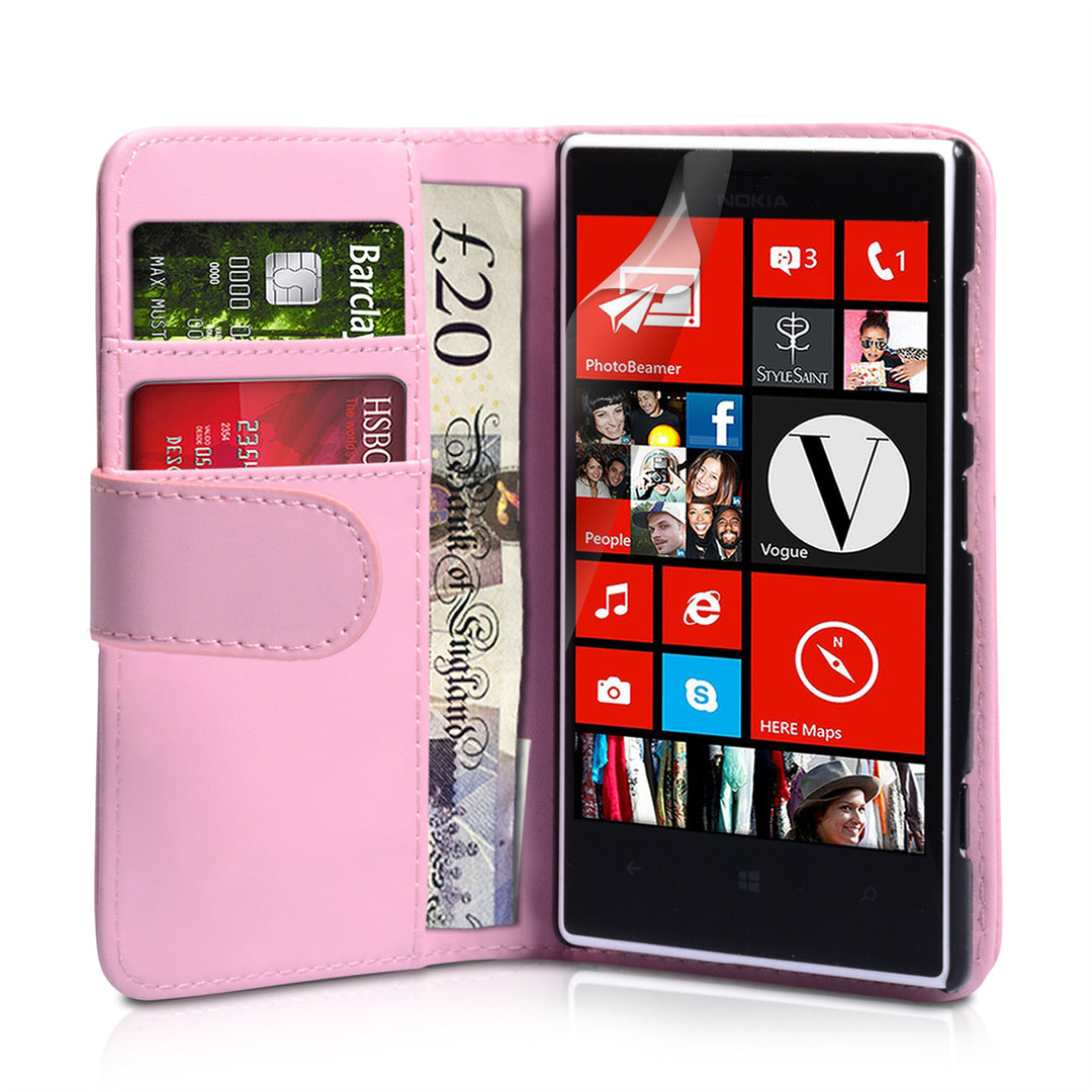 YouSave Nokia Lumia 720 Leather Effect Wallet Case - Baby Pink