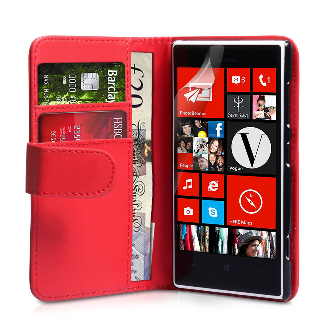 YouSave Accessories Nokia Lumia 720 Red Leather Effect Wallet Case
