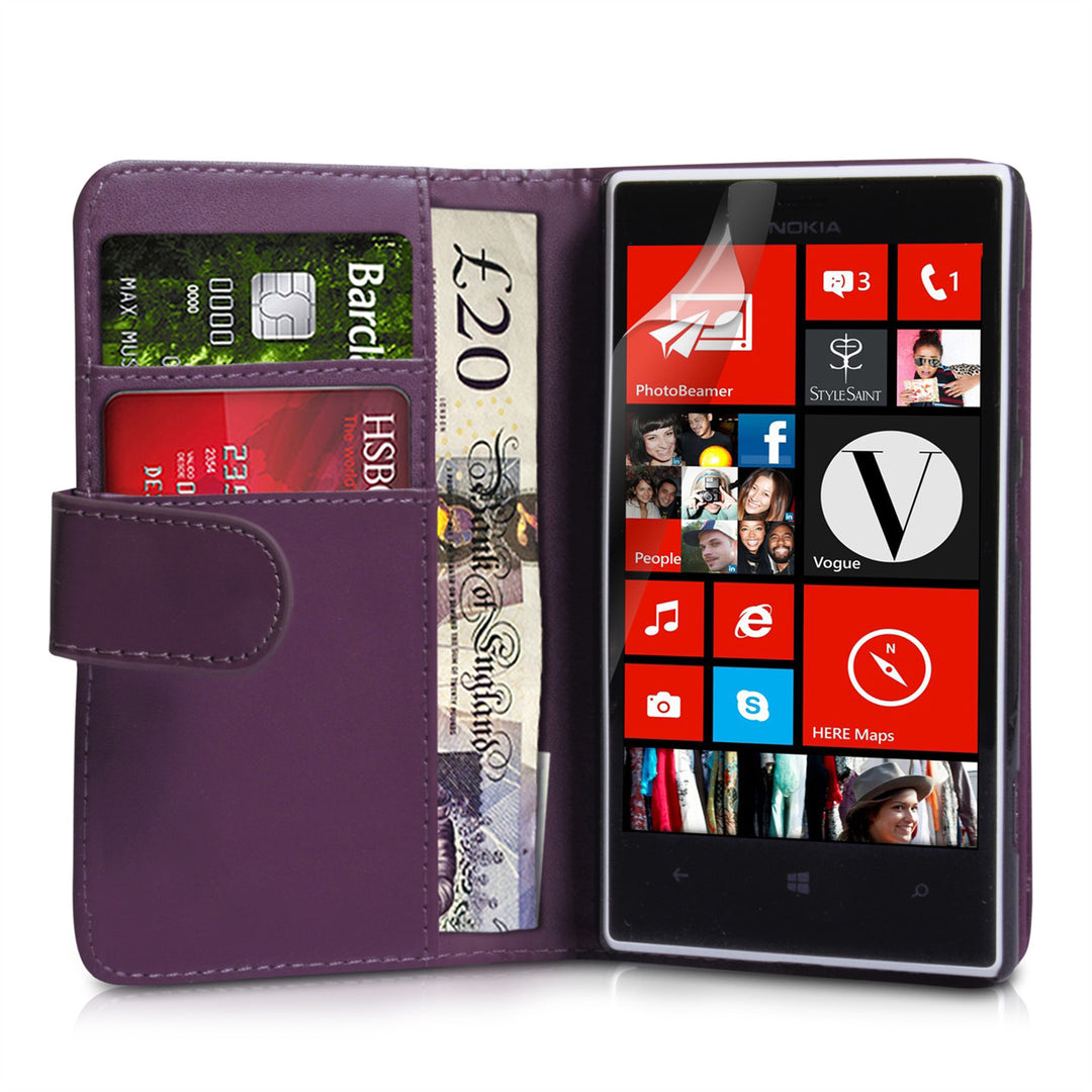 YouSave Nokia Lumia 720 Leather Effect Wallet Case - Purple