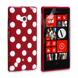 YouSave Accessories Nokia Lumia 720 Polka Dot Gel Case - Red