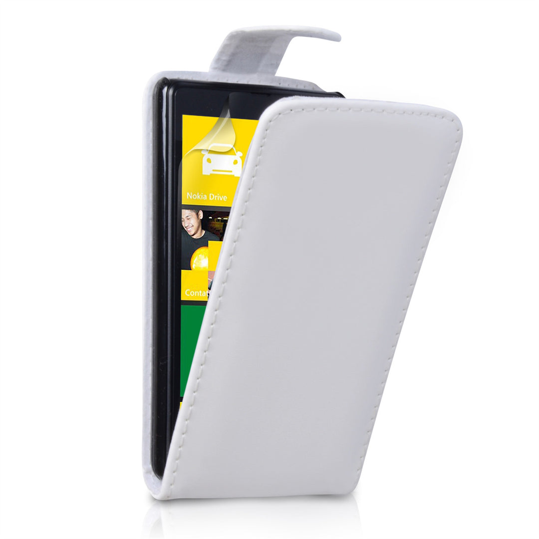 YouSave Accessories Nokia Lumia 820 Leather Effect Flip Case - White