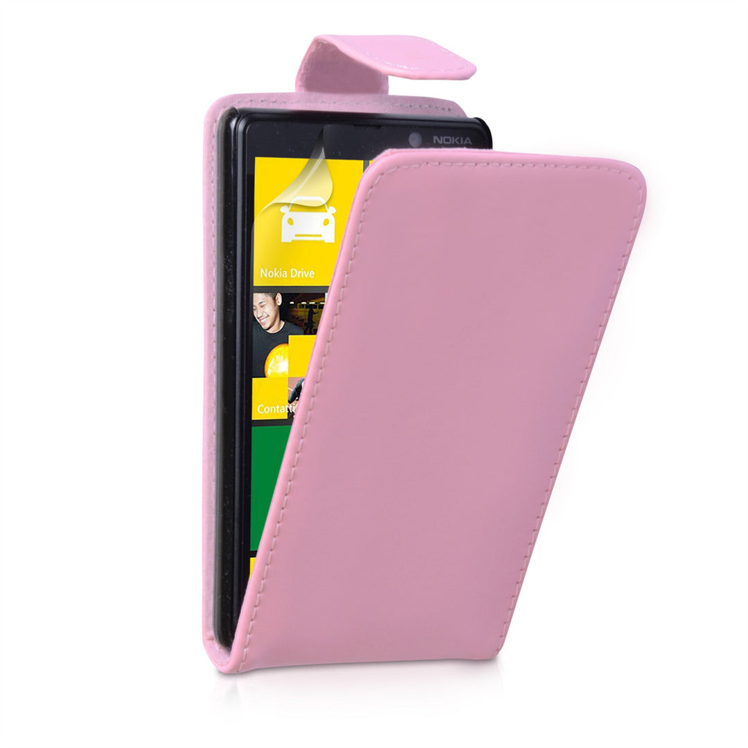 YouSave Nokia Lumia 820 Leather Effect Flip Case - Baby Pink
