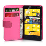 YouSave Nokia Lumia 820 Leather Effect Wallet Case - Hot Pink