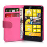 Yousave Accessories Nokia Lumia 820 Leather-Effect Wallet Case - Hot Pink