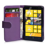YouSave Nokia Lumia 820 Leather Effect Wallet Case - Purple