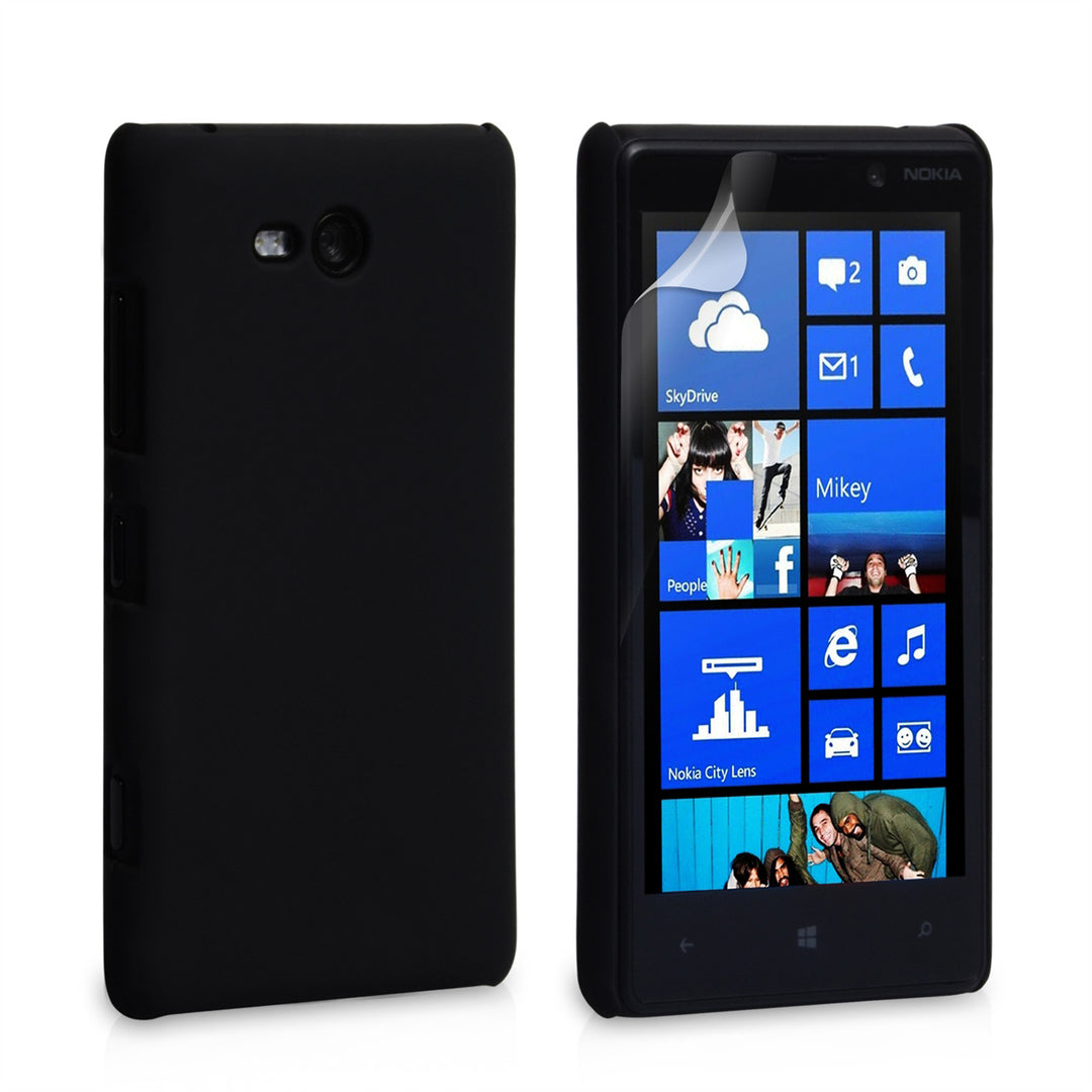 YouSave Accessories Nokia Lumia 820 Hybrid Hard Case - Black