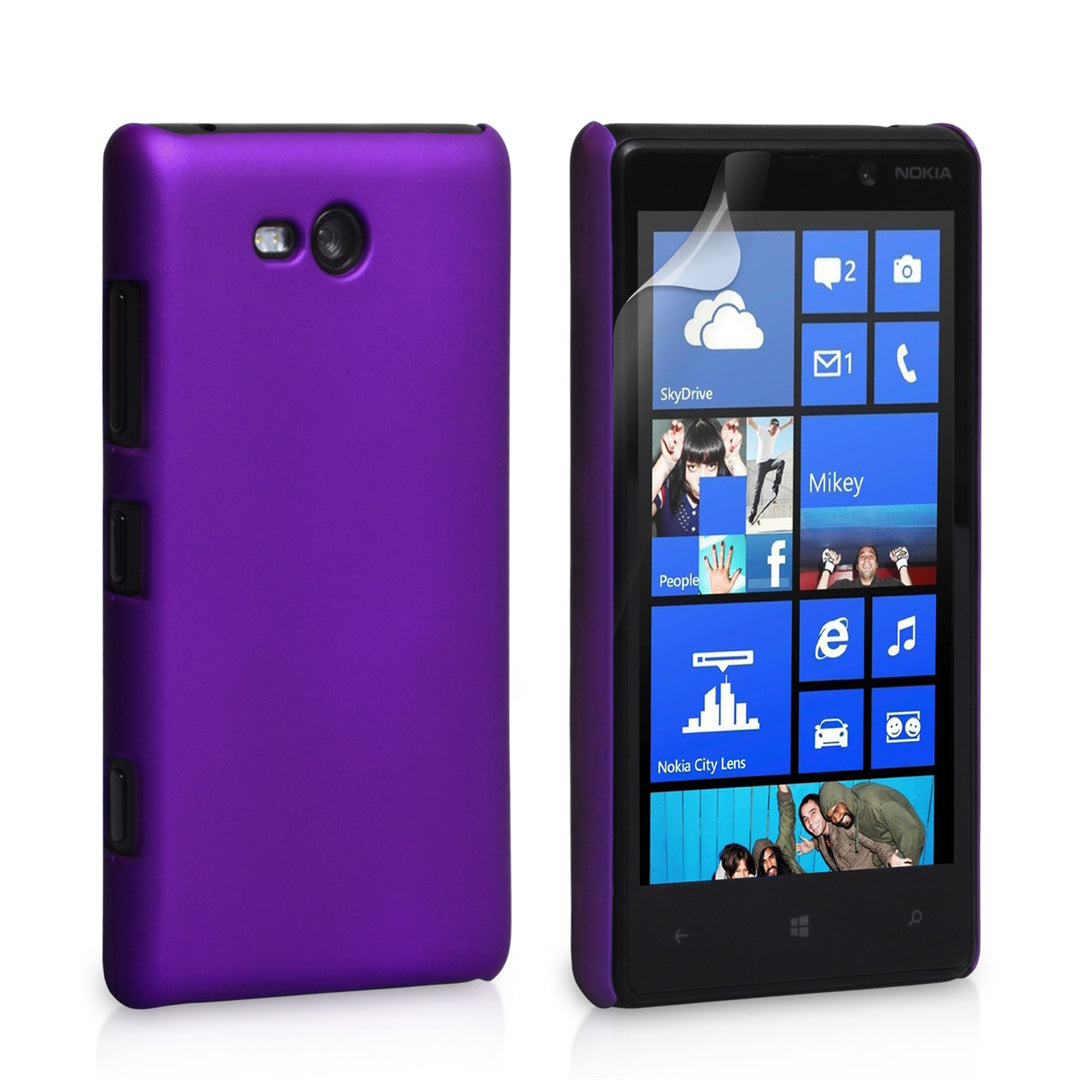 YouSave Accessories Nokia Lumia 820 Hybrid Hard Case - Purple