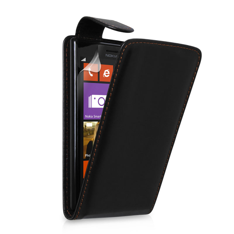 YouSave Accessories Nokia Lumia 925 Leather Effect Flip Case - Black 