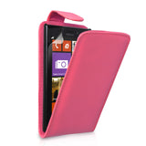 YouSave Nokia Lumia 925 Leather Effect Flip Case - Hot Pink