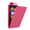 Nokia Lumia 925 Leather-Effect Flip Case - Hot Pink