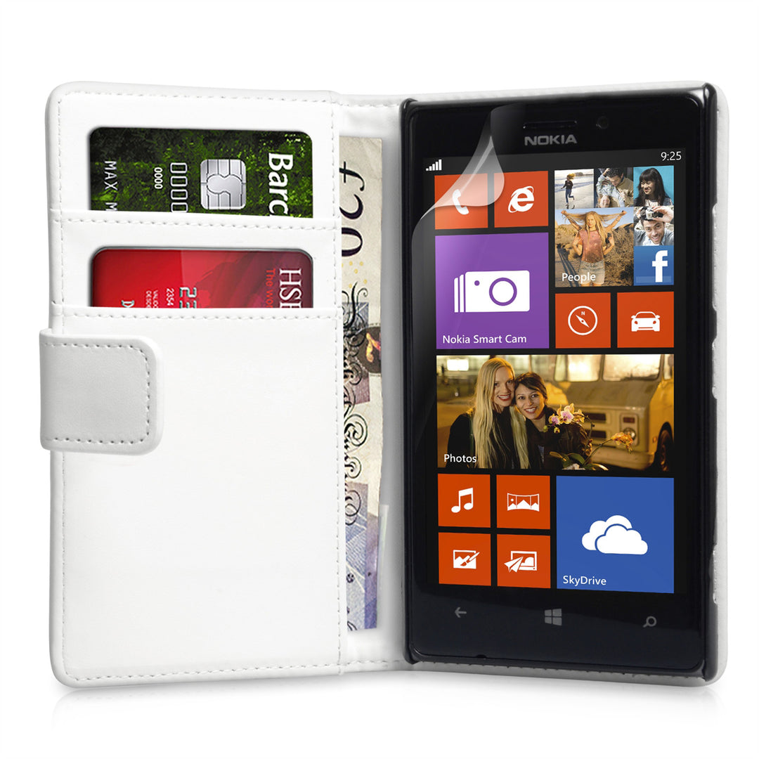 YouSave Accessories Nokia Lumia 925 Leather Effect Wallet Case - White