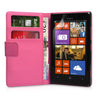 Nokia Lumia 925 Leather-Effect Wallet Case - Hot Pink