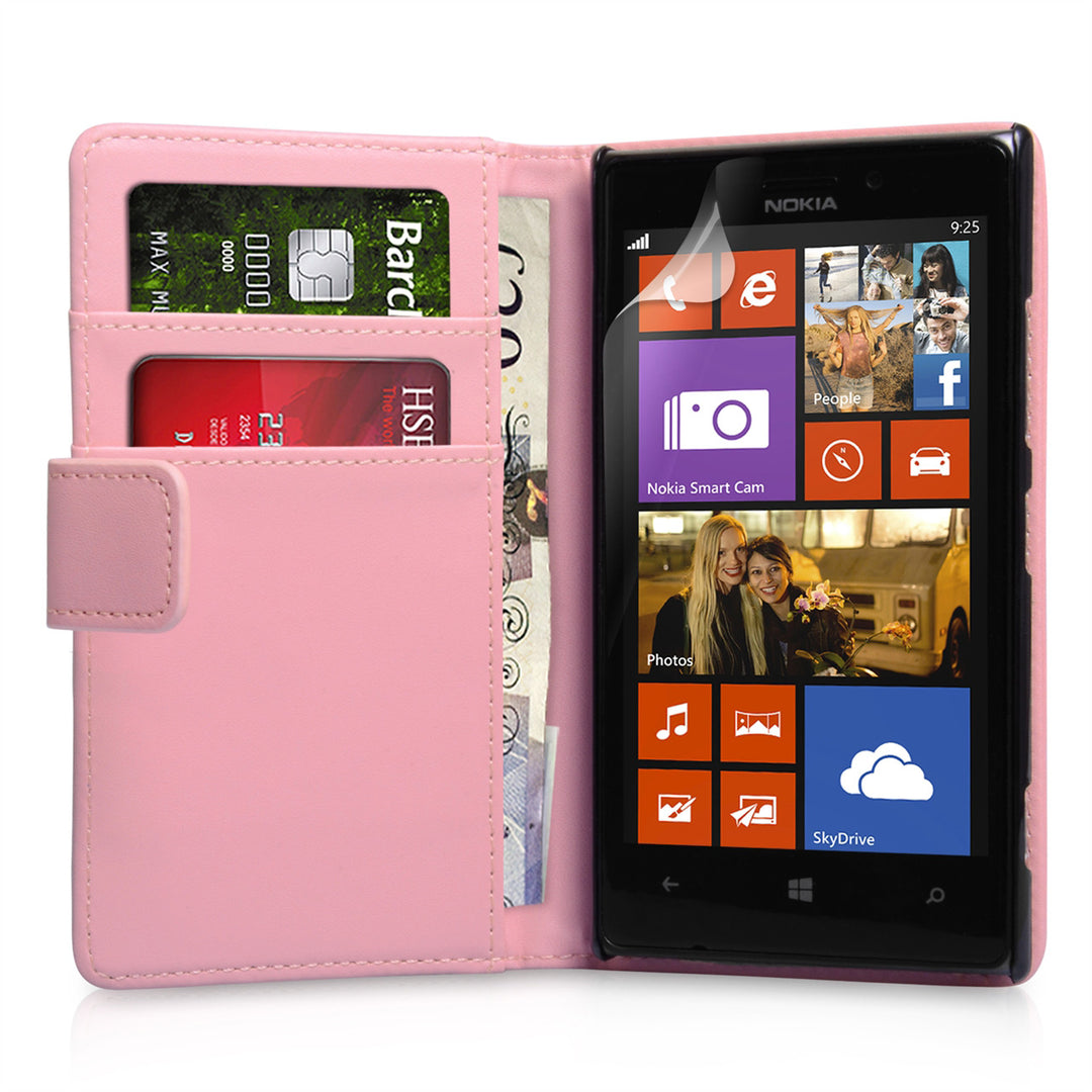 YouSave Accessories Nokia Lumia 925 Leather Effect Wallet Case - Pink 