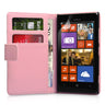 Yousave Accessories Nokia Lumia 925 Leather-Effect Wallet Case - Pink