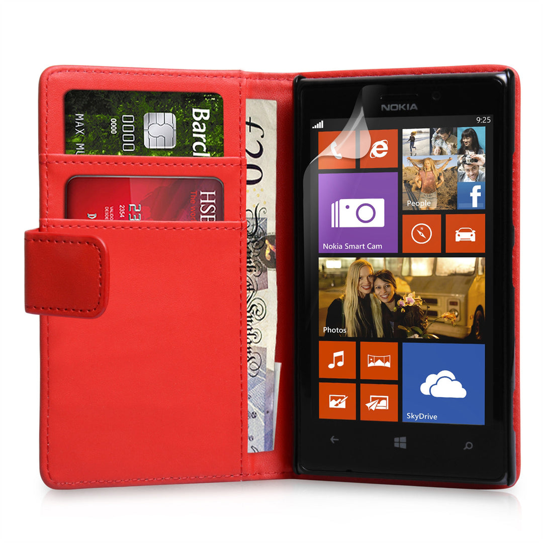 YouSave Accessories Nokia Lumia 925 Leather Effect Wallet Case - Red