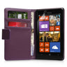 Yousave Accessories Nokia Lumia 925 Leather-Effect Wallet Case - Purple