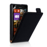 Yousave Accessories Nokia Lumia 925 Real Leather Flip Case - Black