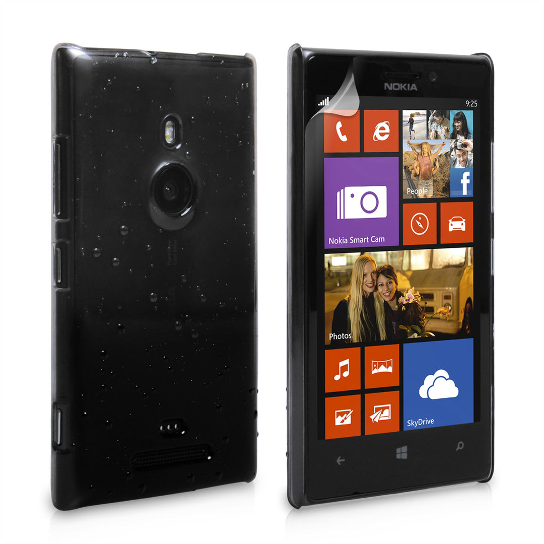 YouSave Accessories Nokia Lumia 925 Raindrop Hard Case - Black