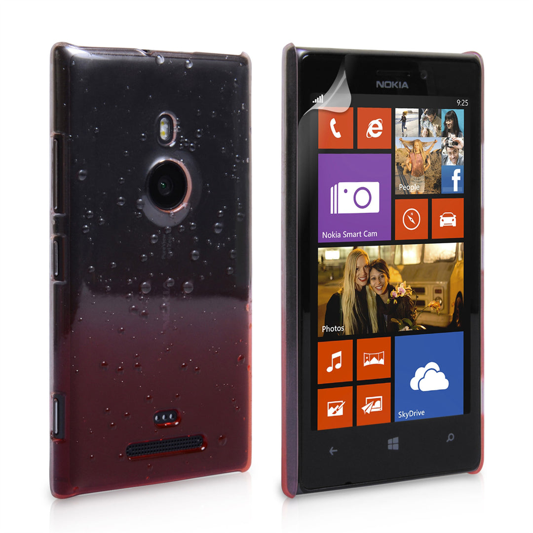 YouSave Accessories Nokia Lumia 925 Raindrop Hard Case - Red