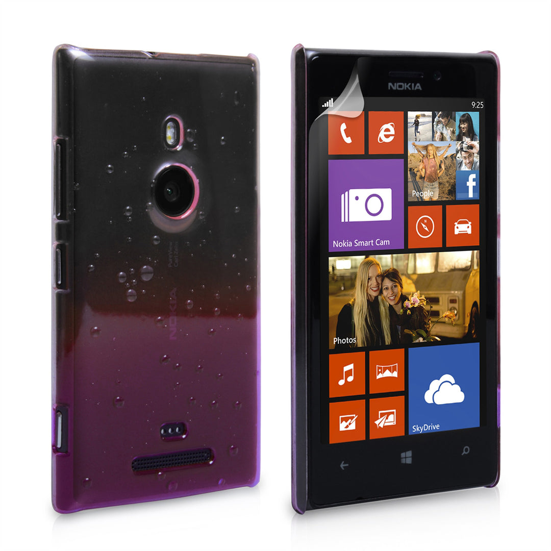 YouSave Accessories Nokia Lumia 925 Raindrop Hard Case - Purple