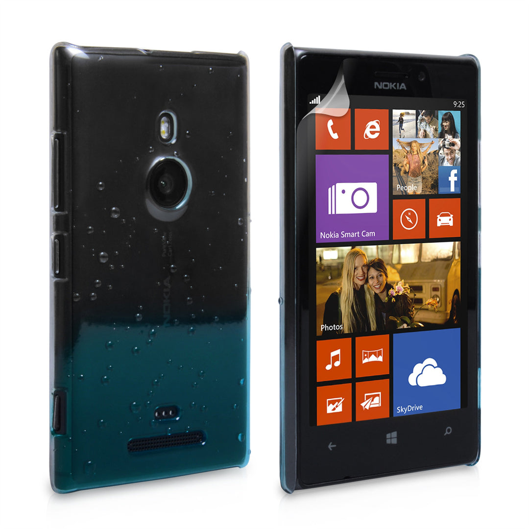 YouSave Accessories Nokia Lumia 925 Raindrop Hard Case - Blue 