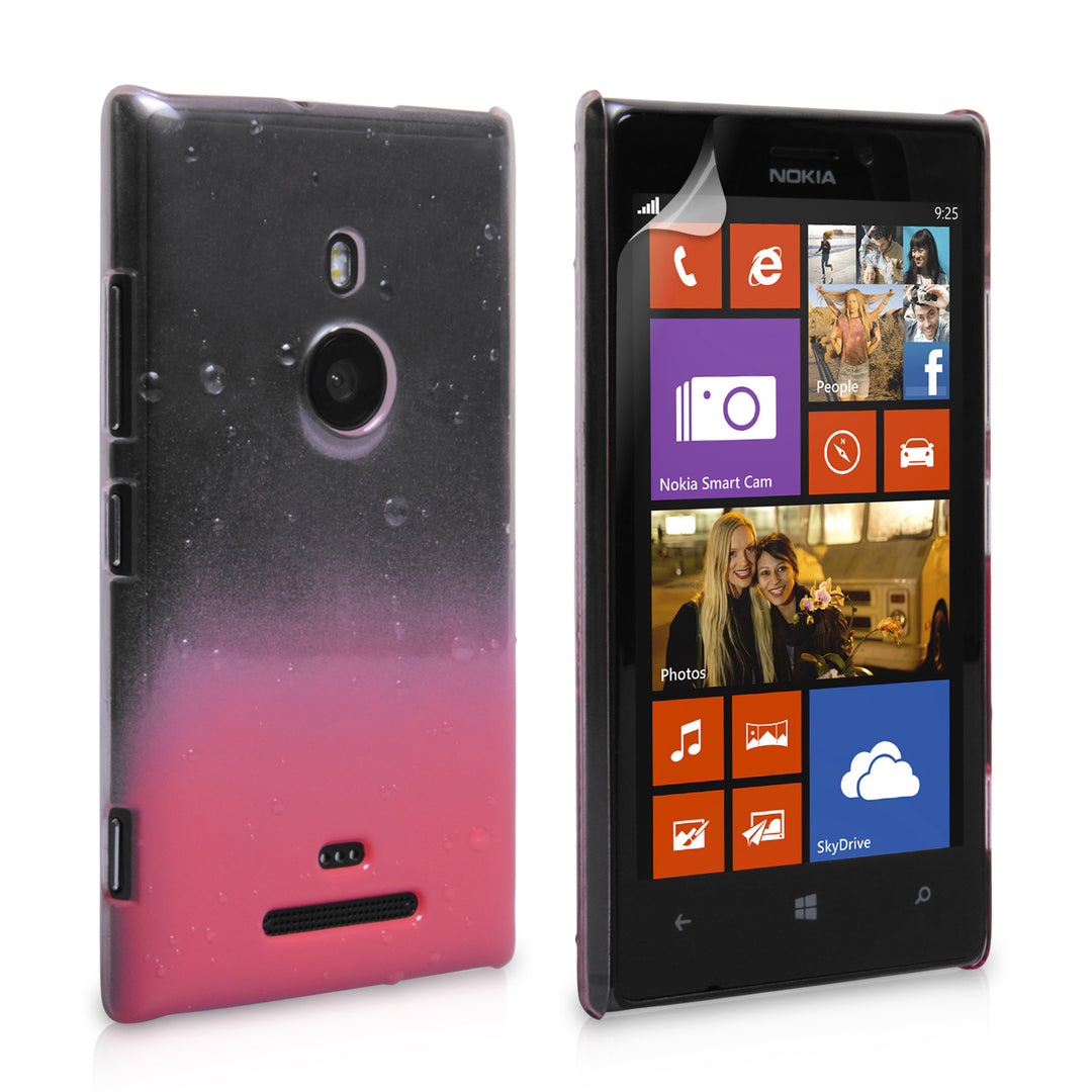 YouSave Accessories Nokia Lumia 925 Raindrop Hard Case - Pink
