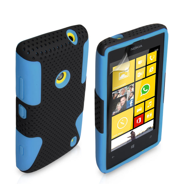 YouSave Accessories Nokia Lumia 520 Mesh Hard Case - Blue