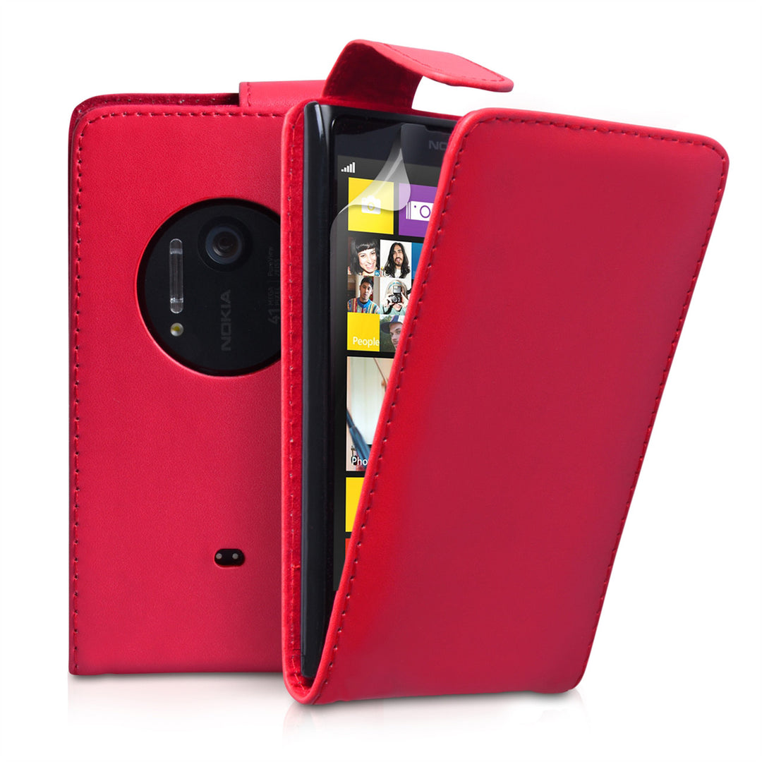 YouSave Accessories Nokia Lumia 1020 Leather-Effect Flip Case - Red