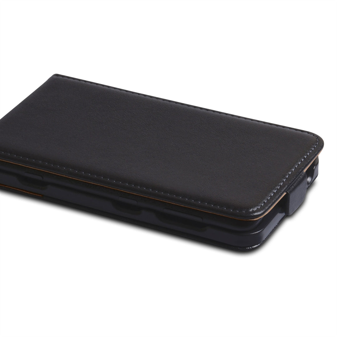 YouSave Accessories Nokia Lumia 625 Real Leather Flip Case - Black