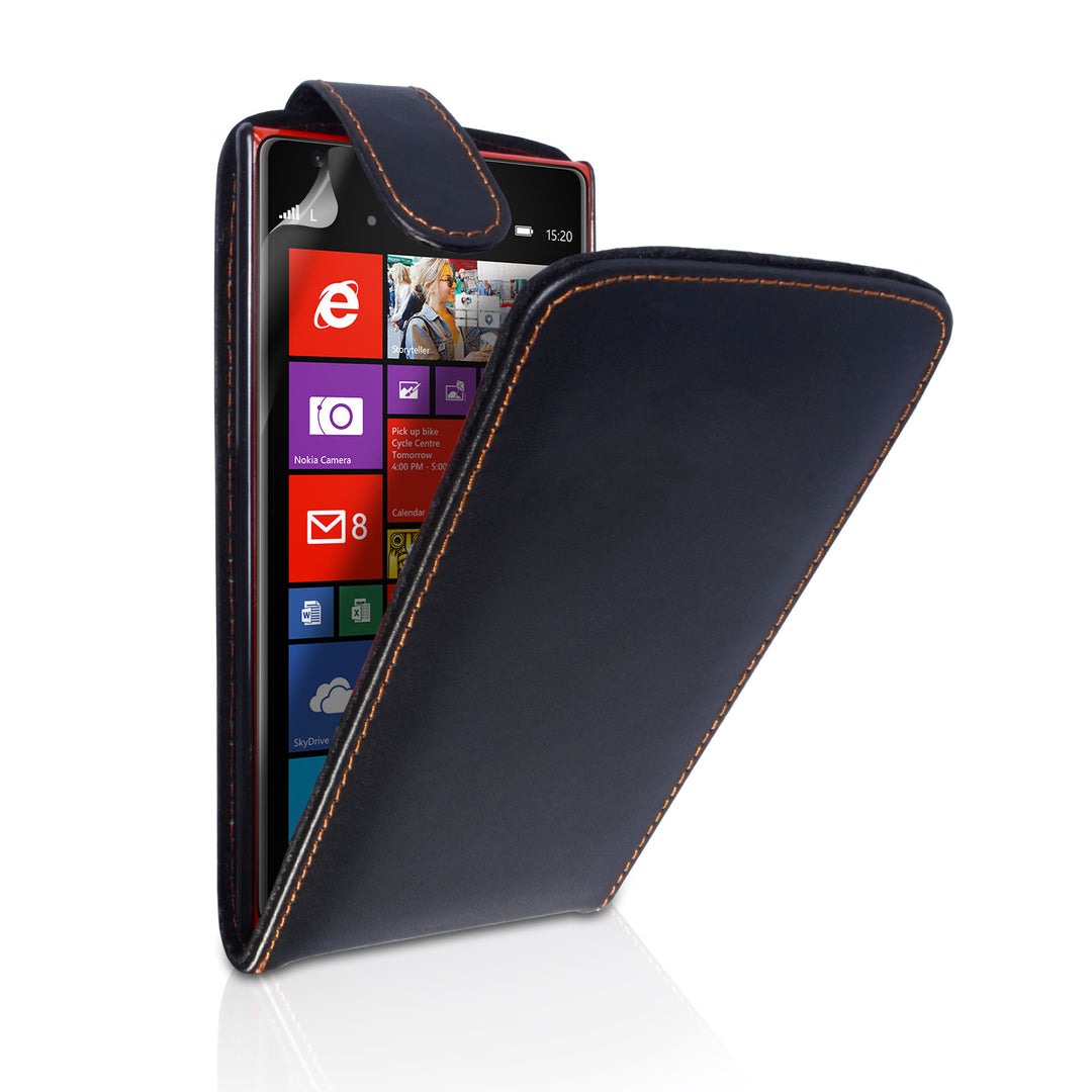 YouSave Accessories Nokia Lumia 1520 Leather-Effect Flip Case - Black