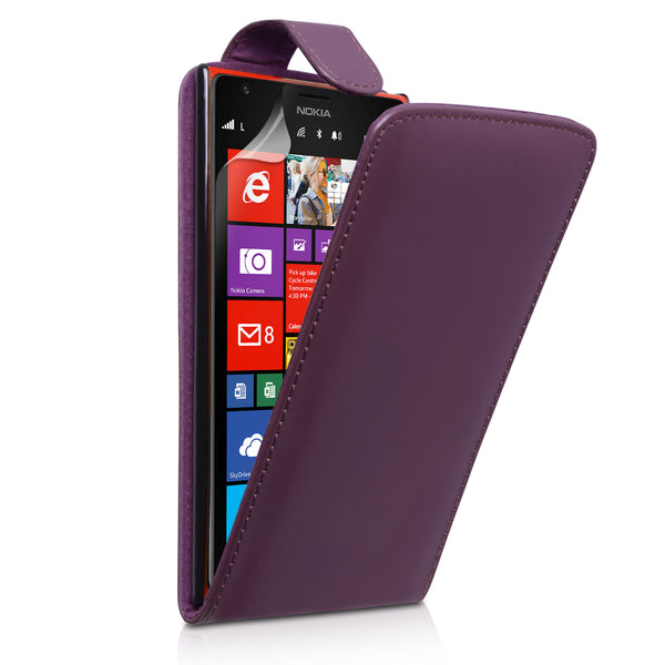 YouSave Accessories Nokia Lumia 1520 Leather-Effect Flip Case - Purple