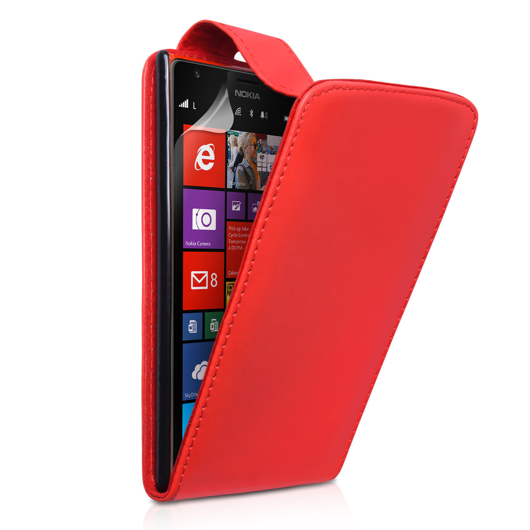 YouSave Accessories Nokia Lumia 1520 Leather-Effect Flip Case - Red