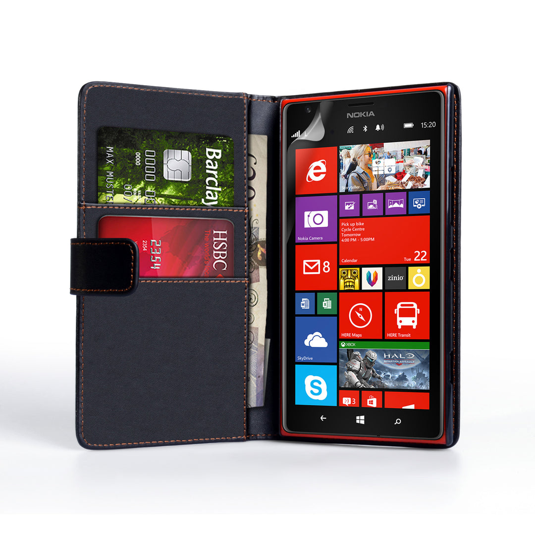 YouSave Nokia Lumia 1520 Leather-Effect Wallet Case - Black