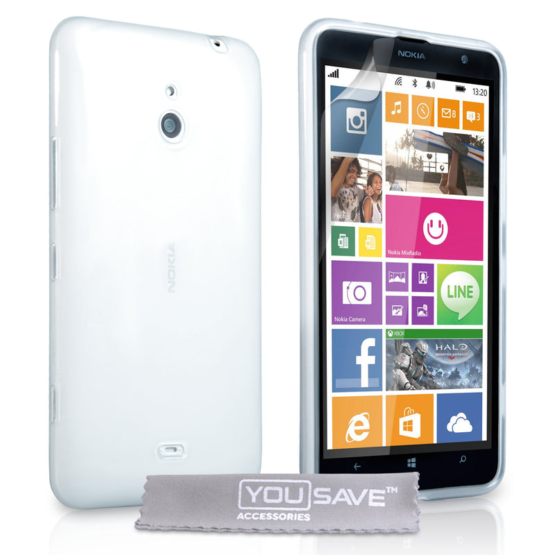 YouSave Accessories Nokia Lumia 1320 Silicone Gel Case - Clear