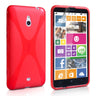 Yousave Accessories Nokia Lumia 1320 Silicone Gel X-Line Case - Red