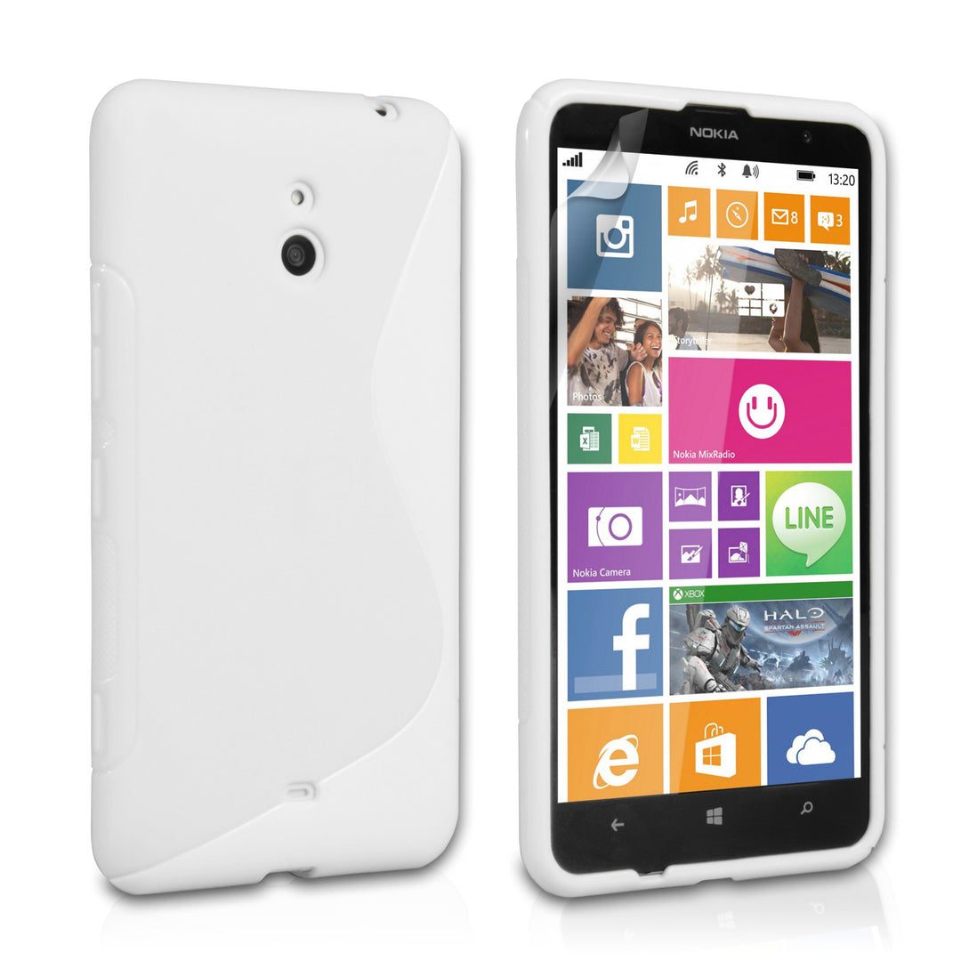 Caseflex Nokia Lumia 1320 Silicone Gel S-Line Case - White