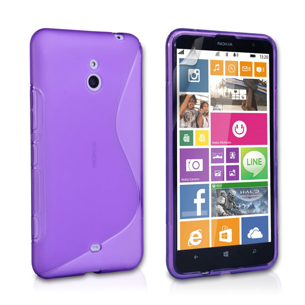 Caseflex Nokia Lumia 1320 Silicone Gel S-Line Case - Purple